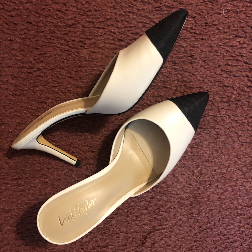 Lord & Taylor cap toe mules